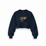 Declaration of Independence Oversize Crop Sweatshirt – Lacivert