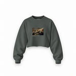 Declaration of Independence Oversize Crop Sweatshirt – Antrasit
