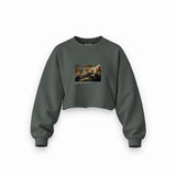 Declaration of Independence Oversize Crop Sweatshirt – Antrasit