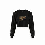 Declaration of Independence Crop Sweatshirt – Siyah