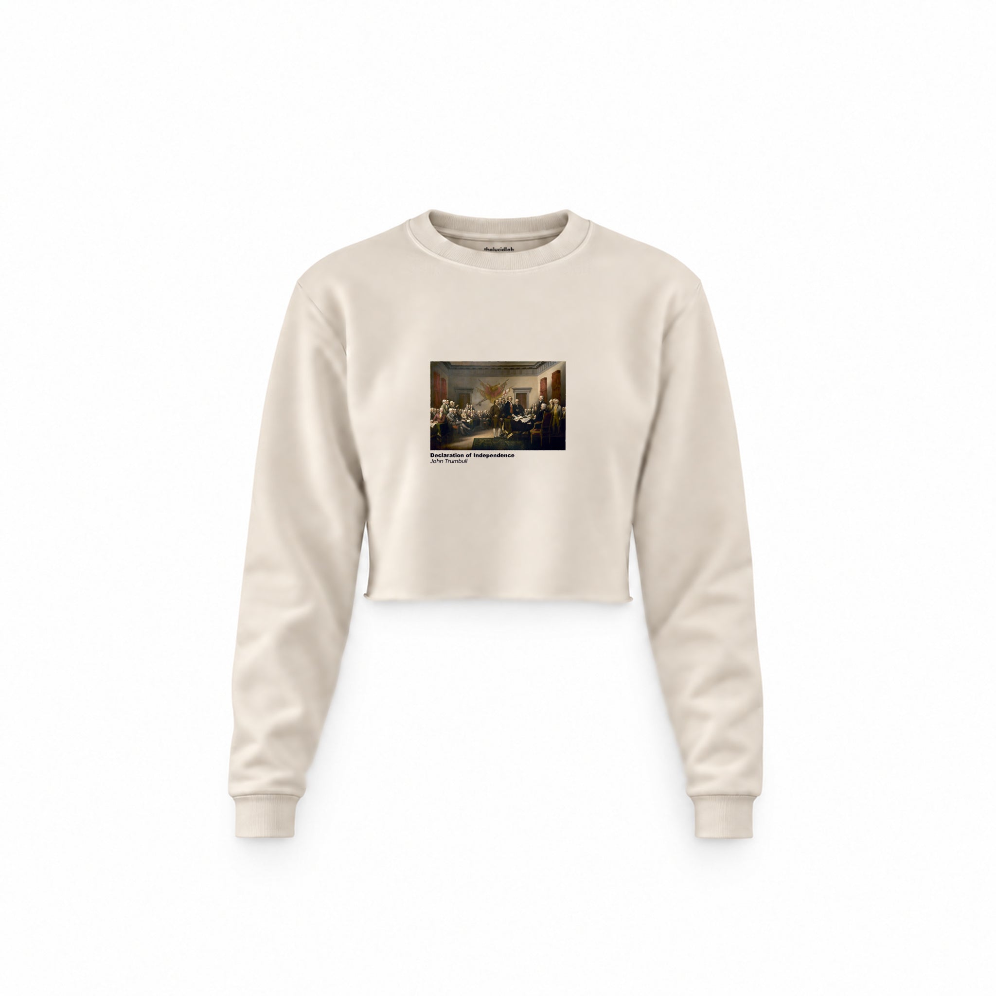 Declaration of Independence Crop Sweatshirt – Krem