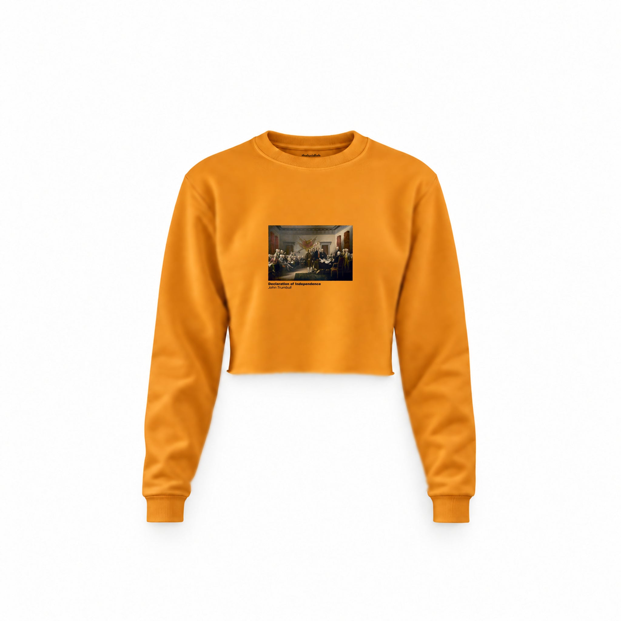 Declaration of Independence Crop Sweatshirt – Turuncu