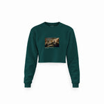 Declaration of Independence Crop Sweatshirt – Koyu Yeşil