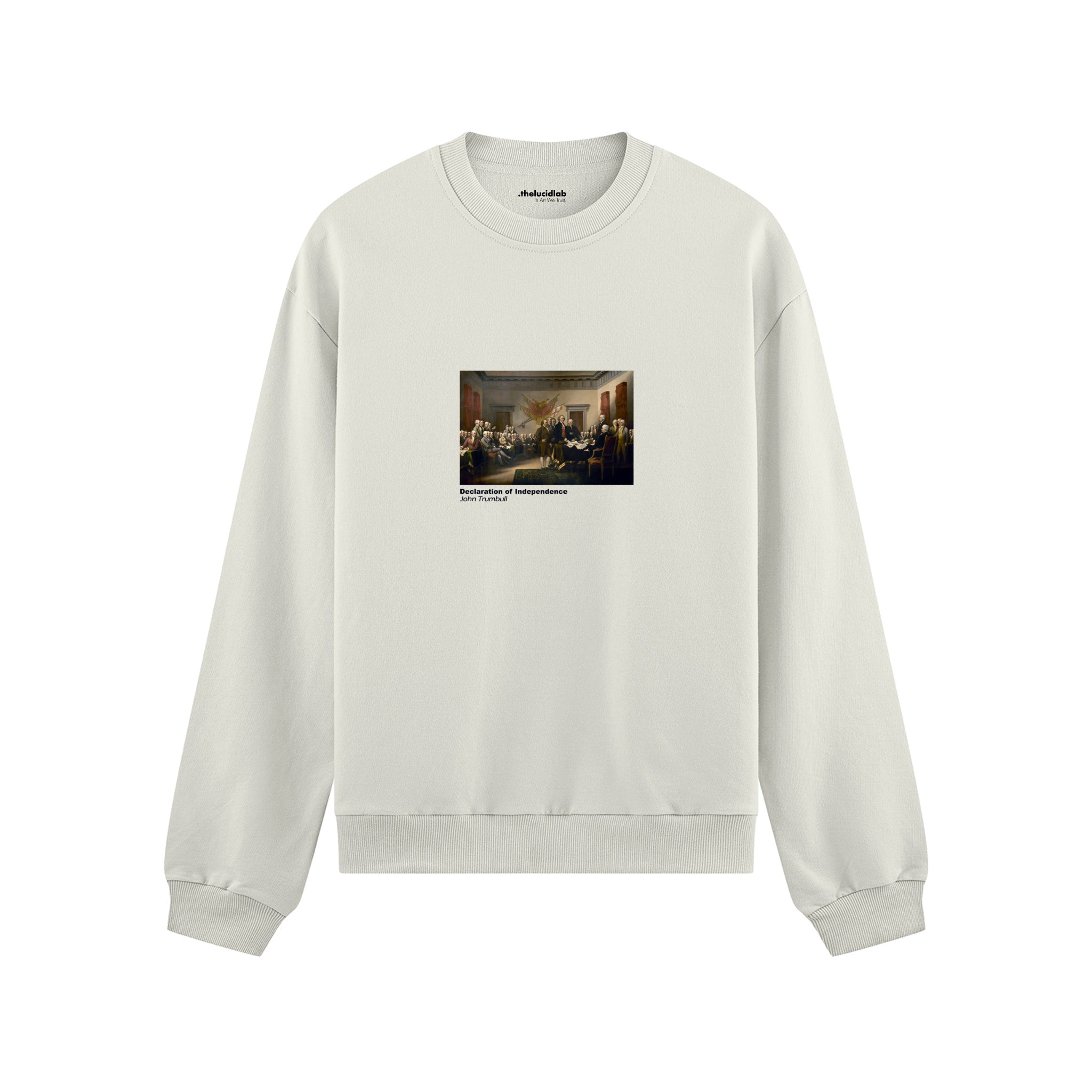 Declaration of Independence Oversize Sweatshirt – Beyaz
