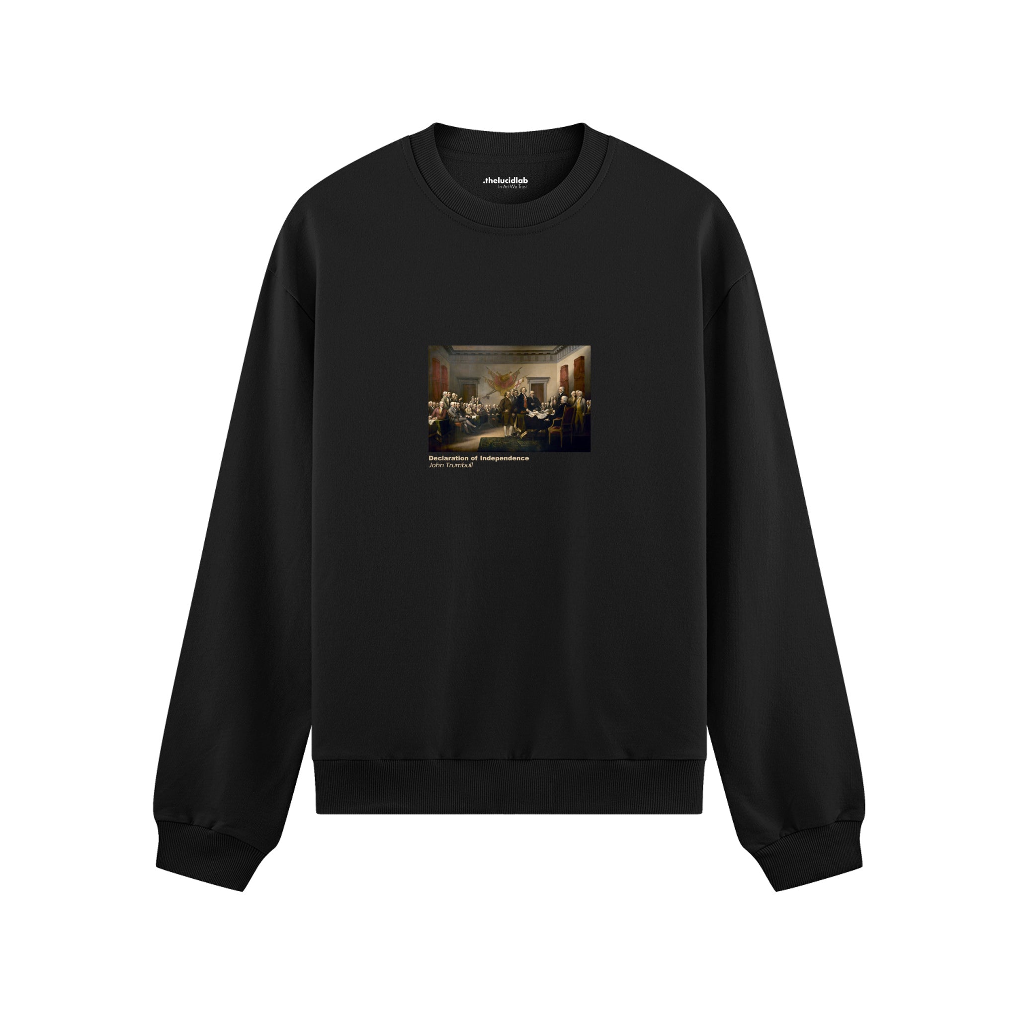 Declaration of Independence Oversize Sweatshirt – Siyah