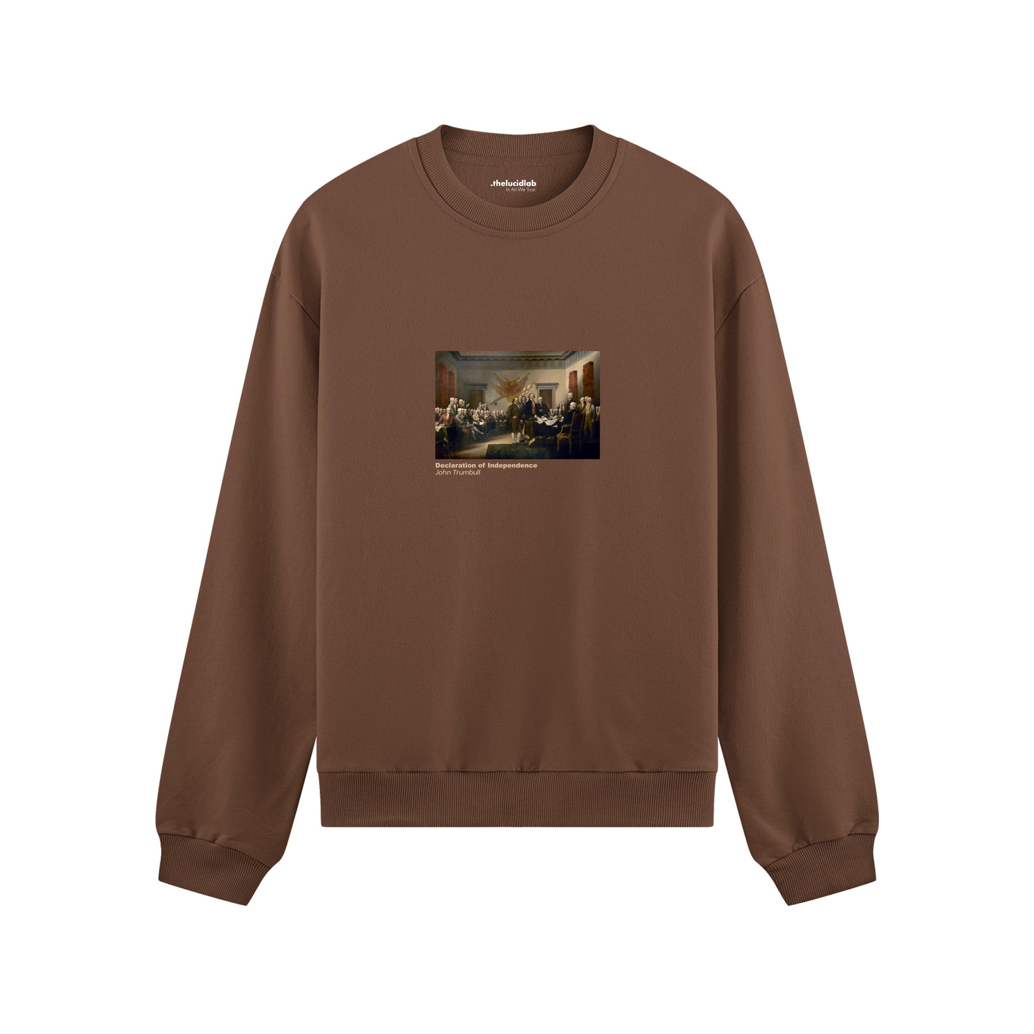 Declaration of Independence Oversize Sweatshirt – Kahverengi