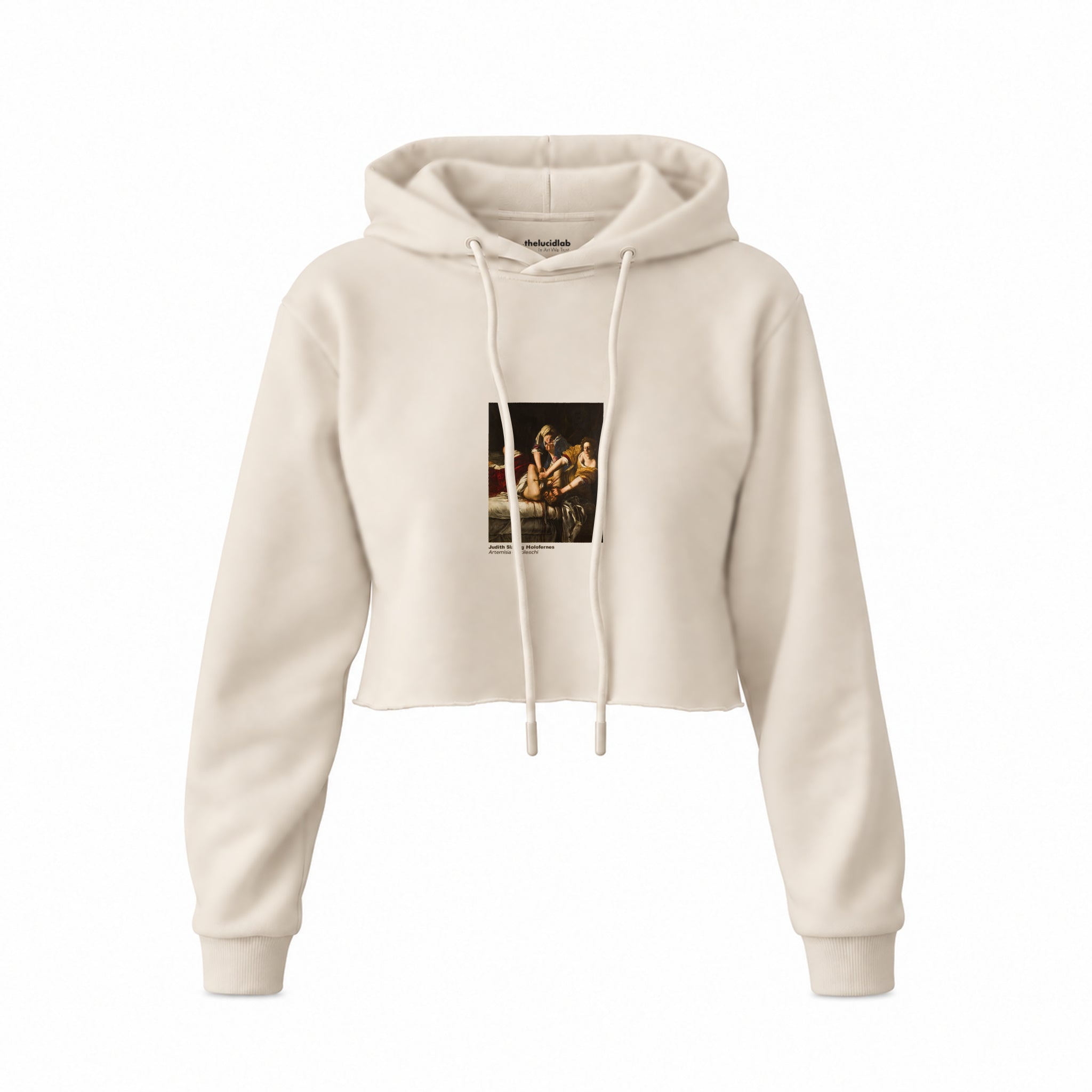 Judith Slaying Holofernes Crop Hoodie – Krem
