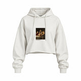 Judith Slaying Holofernes Oversize Crop Hoodie – Beyaz