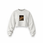 Judith Slaying Holofernes Oversize Crop Sweatshirt – Beyaz