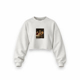 Judith Slaying Holofernes Oversize Crop Sweatshirt – Beyaz