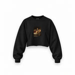 Judith Slaying Holofernes Oversize Crop Sweatshirt – Siyah
