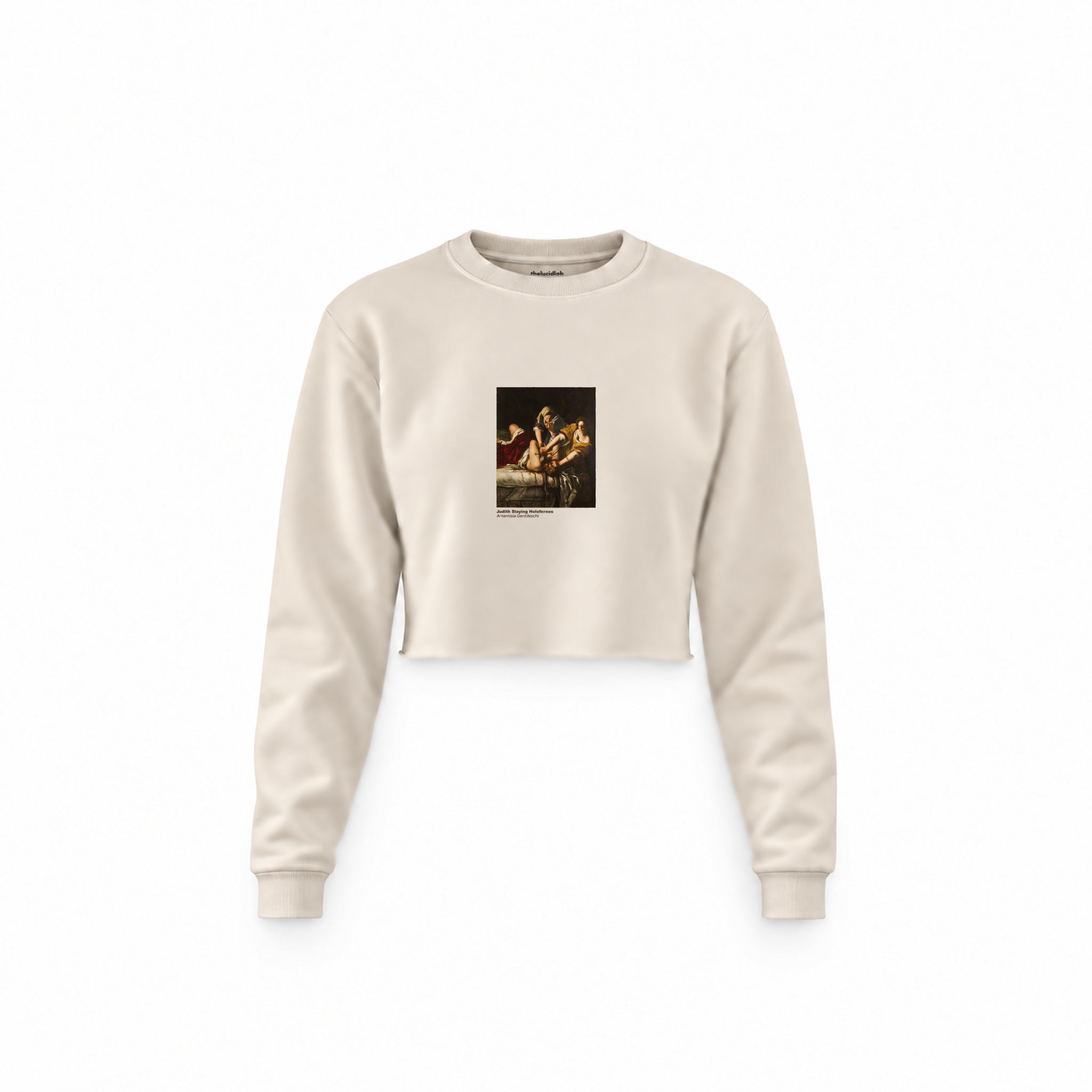 Judith Slaying Holofernes Crop Sweatshirt – Krem