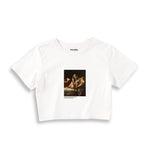 Judith Slaying Holofernes Crop Tişört – Beyaz