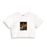 Judith Slaying Holofernes Crop Tişört – Beyaz