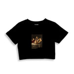 Judith Slaying Holofernes Crop Tişört – Siyah