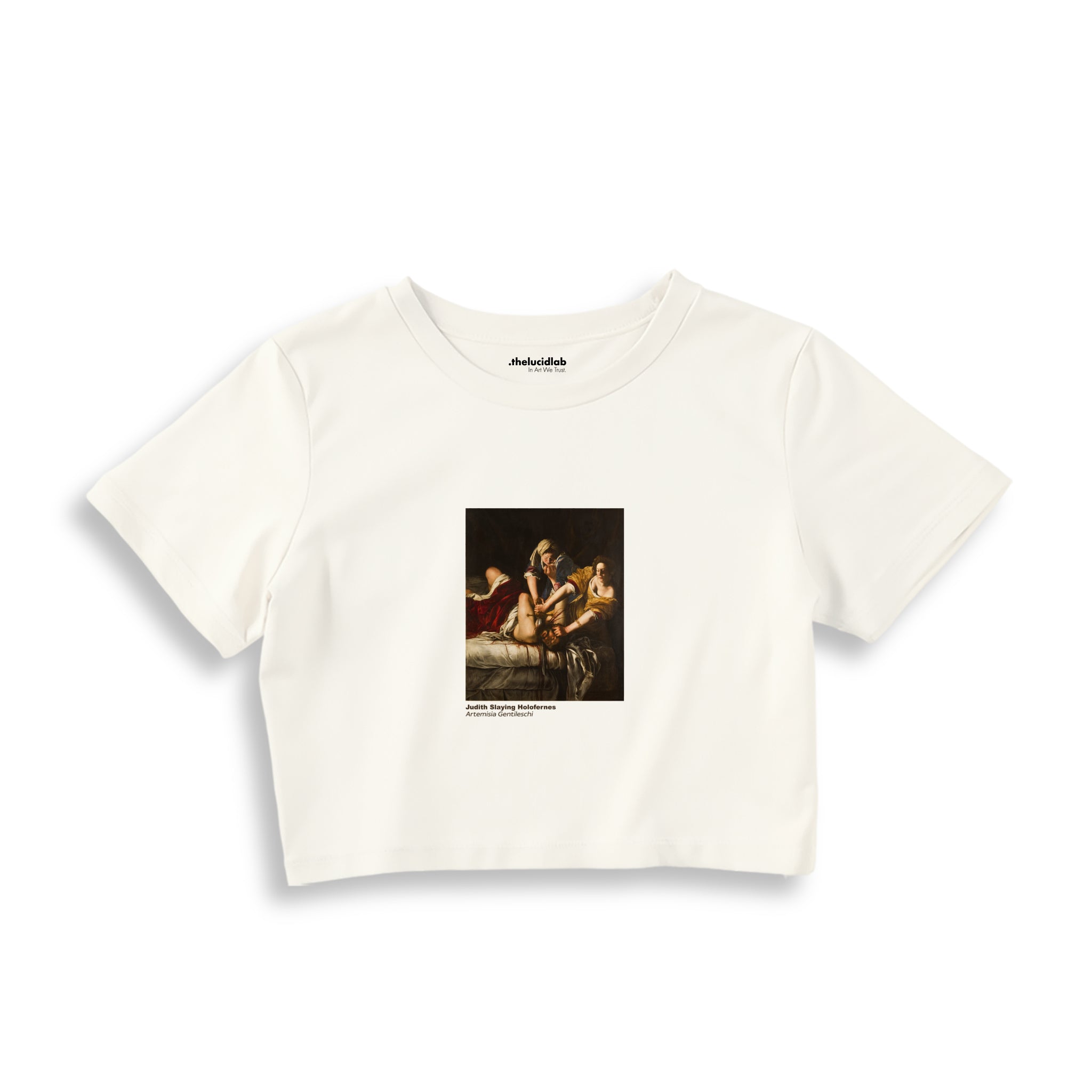 Judith Slaying Holofernes Crop Tişört – Ekru