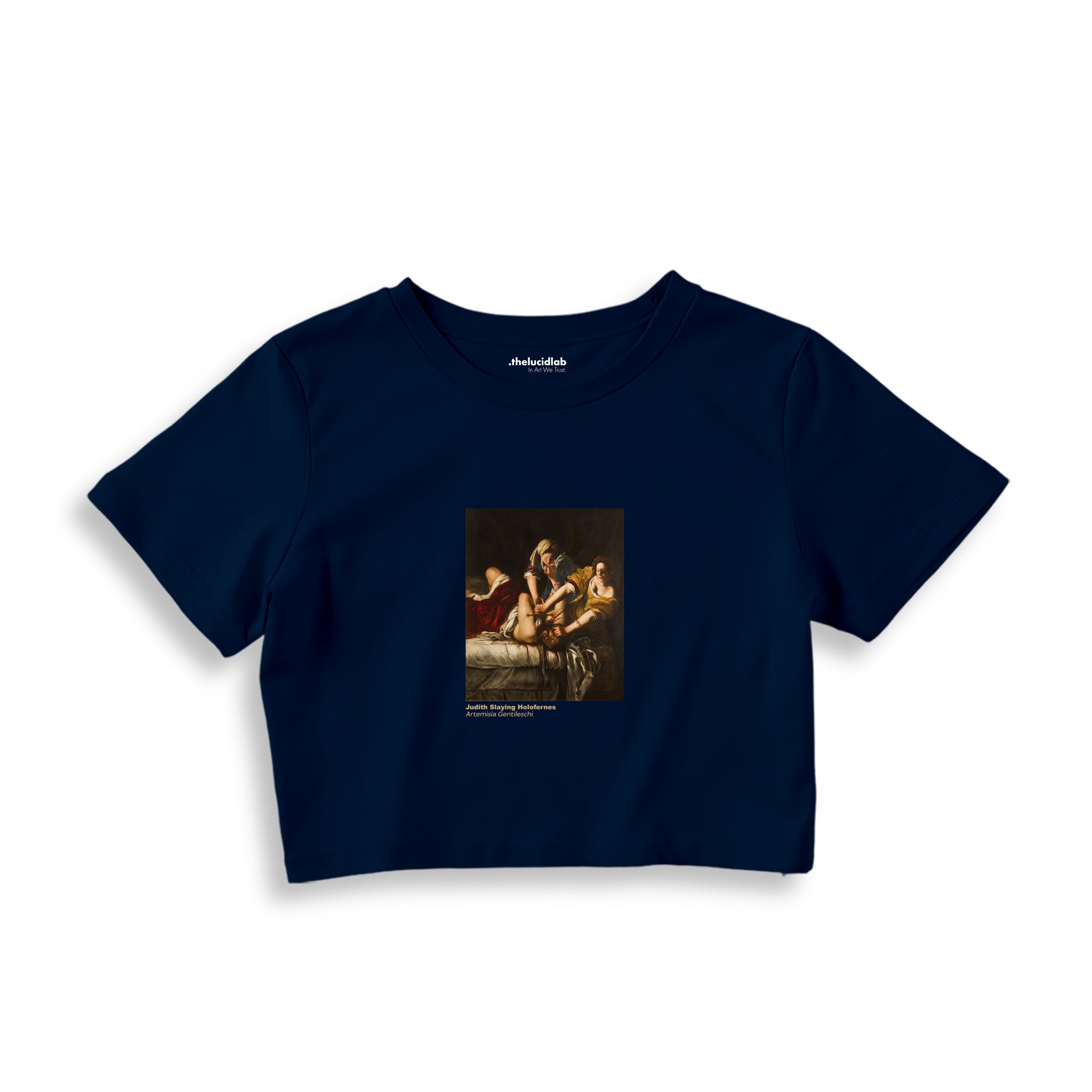 Judith Slaying Holofernes Crop Tişört – Lacivert