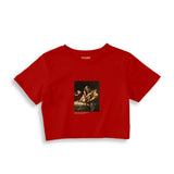 Judith Slaying Holofernes Crop Tişört – Kırmızı