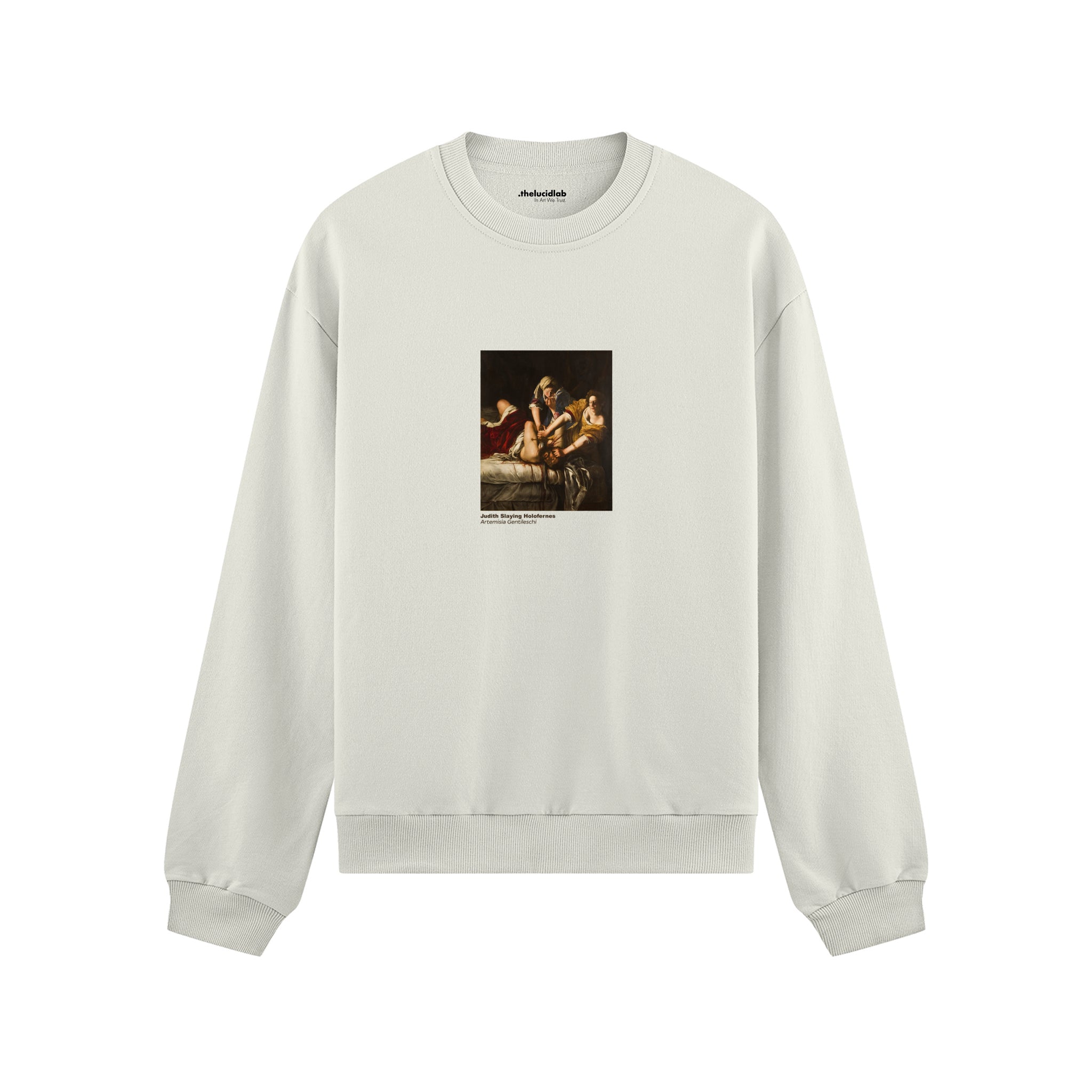 Judith Slaying Holofernes Oversize Sweatshirt – Beyaz