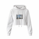 Gare Saint-Lazare Crop Hoodie – Beyaz