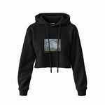 Gare Saint-Lazare Crop Hoodie – Siyah