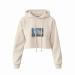 Gare Saint-Lazare Crop Hoodie – Krem