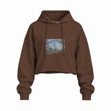 Gare Saint-Lazare Oversize Crop Hoodie – Kahverengi