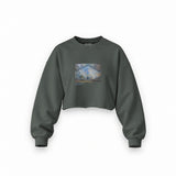 Gare Saint-Lazare Oversize Crop Sweatshirt – Antrasit