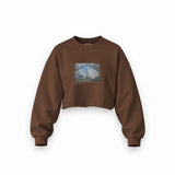 Gare Saint-Lazare Oversize Crop Sweatshirt – Kahverengi