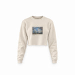 Gare Saint-Lazare Crop Sweatshirt – Krem