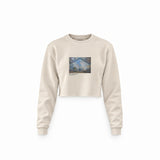 Gare Saint-Lazare Crop Sweatshirt – Krem