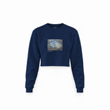 Gare Saint-Lazare Crop Sweatshirt – Lacivert