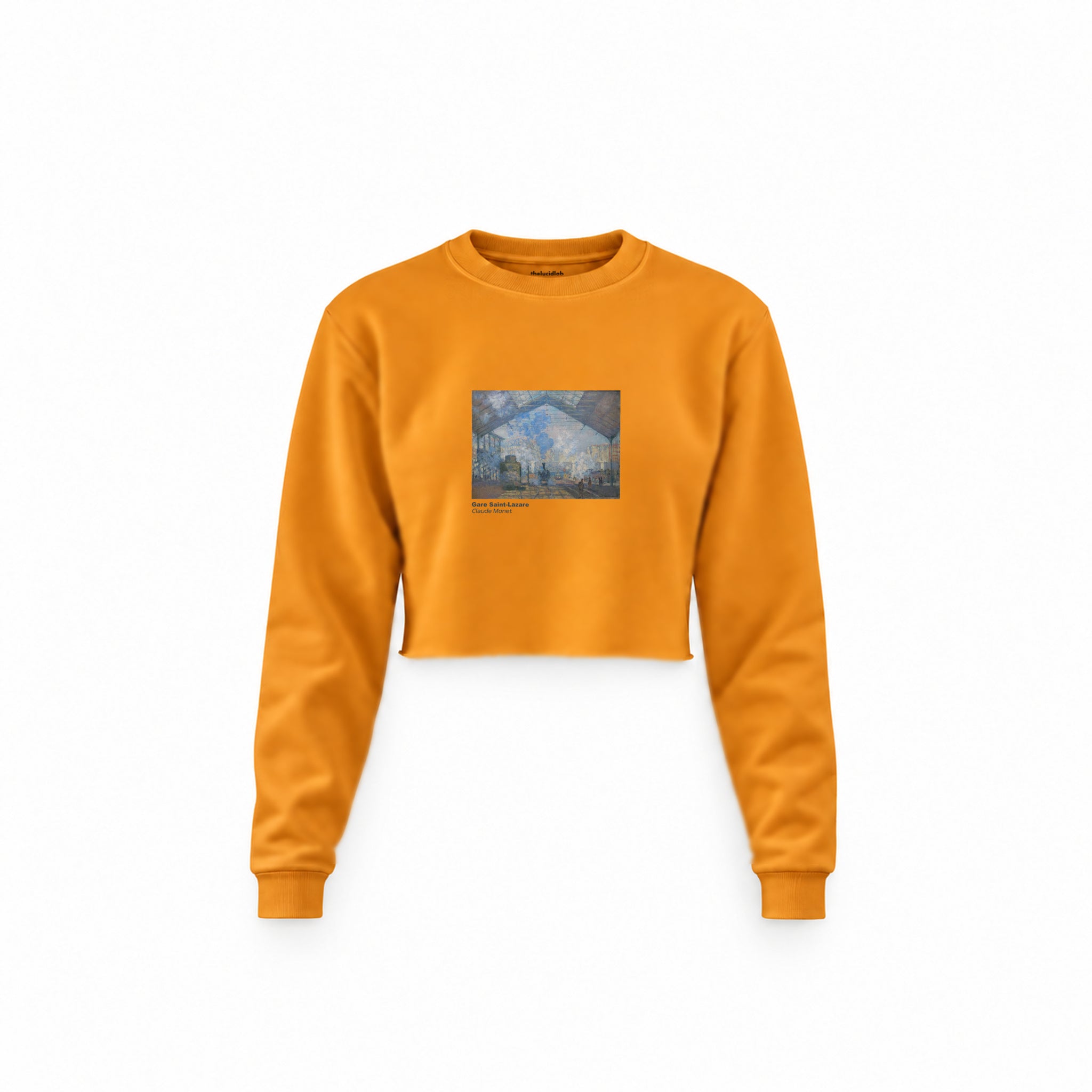 Gare Saint-Lazare Crop Sweatshirt – Turuncu