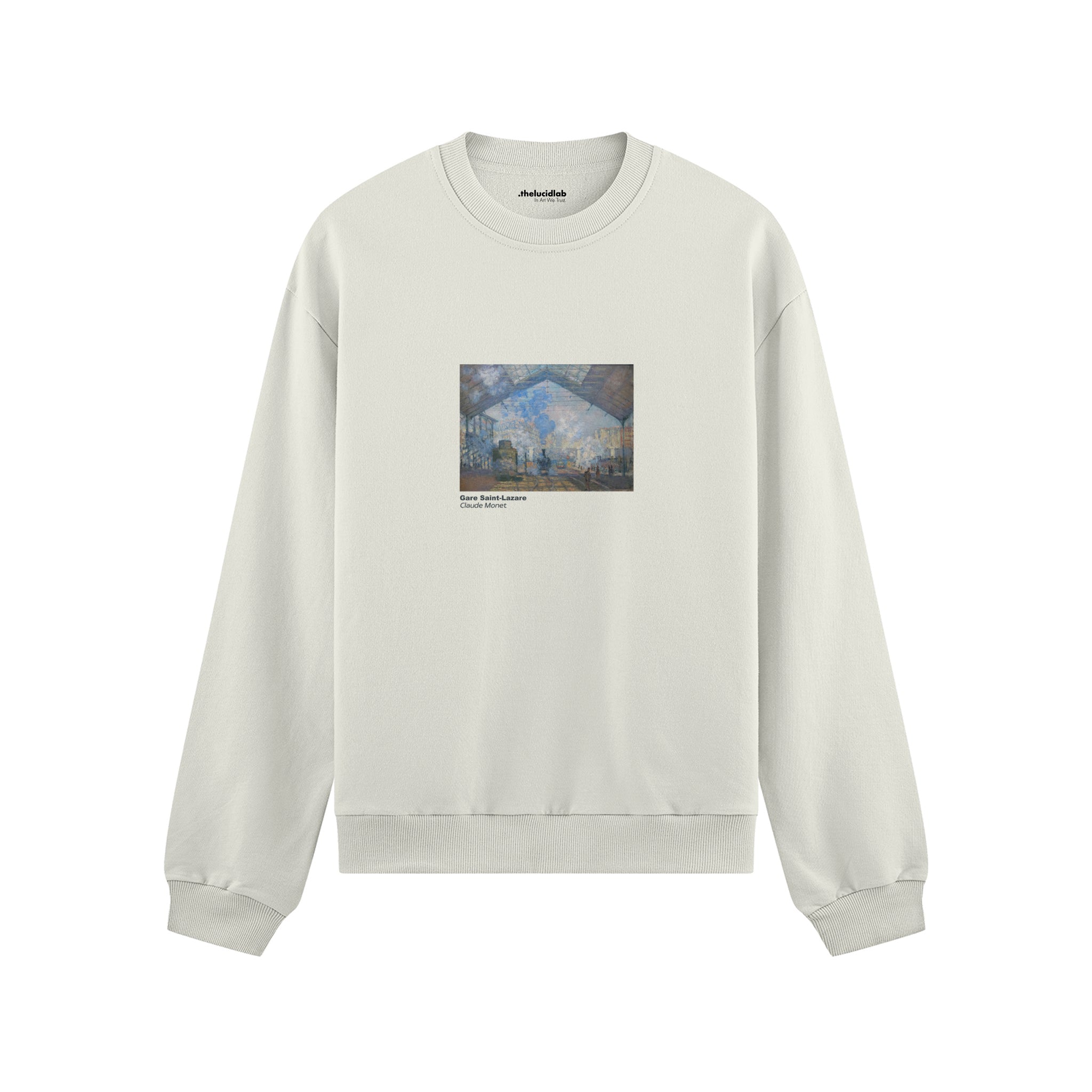 Gare Saint-Lazare Oversize Sweatshirt – Beyaz