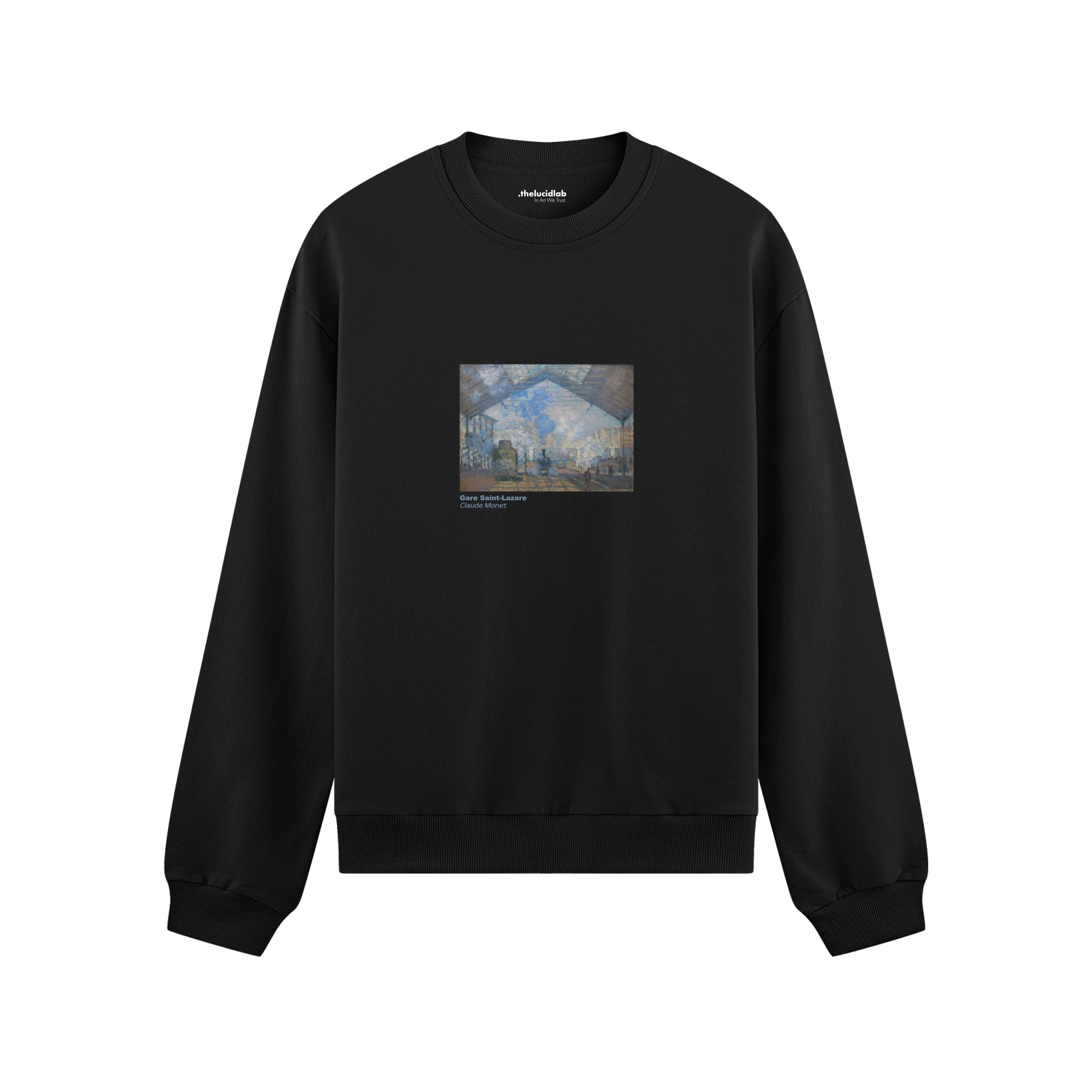 Gare Saint-Lazare Oversize Sweatshirt – Siyah