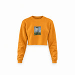 Woman with a Parasol Crop Sweatshirt – Turuncu