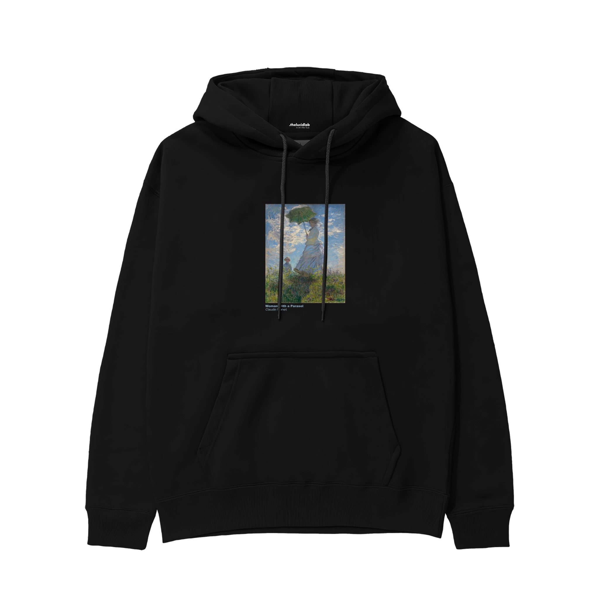 Woman with a Parasol Hoodie – Siyah
