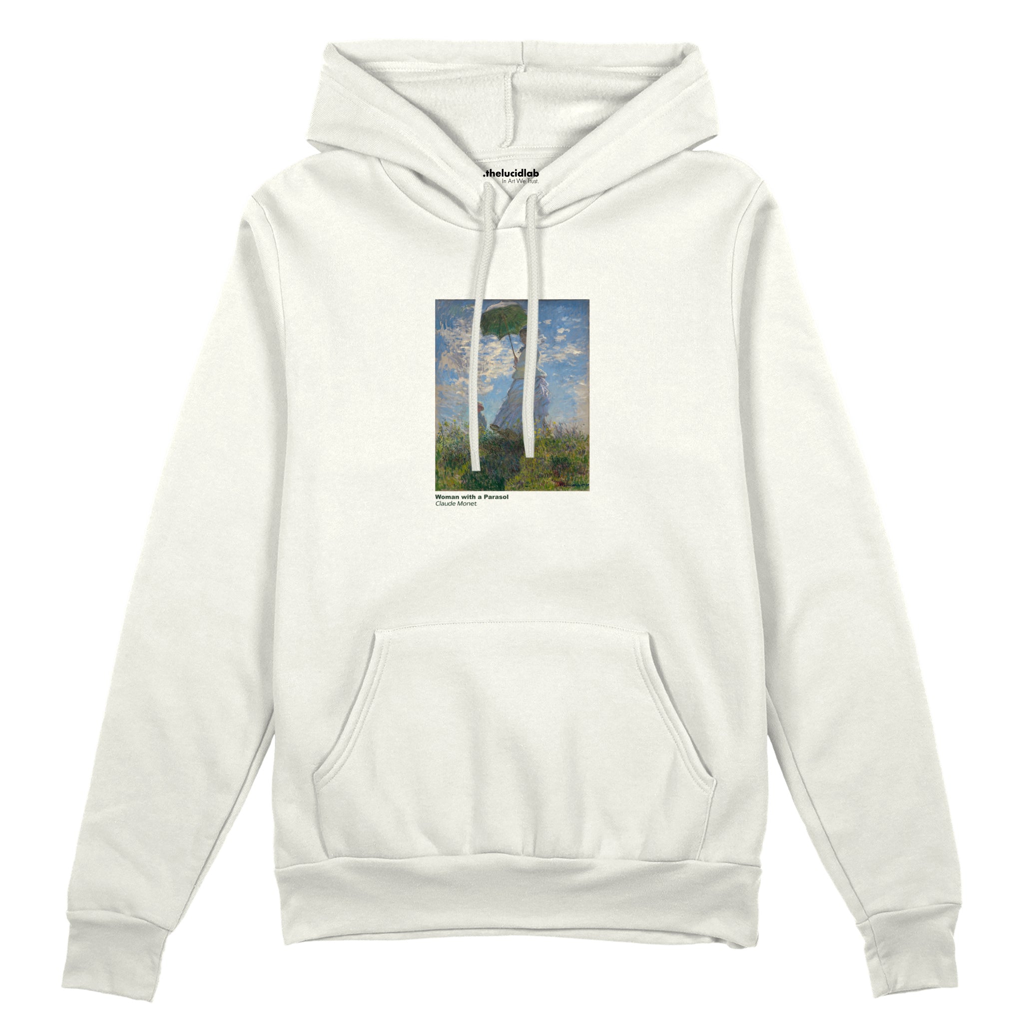 Woman with a Parasol Oversize Hoodie – Beyaz