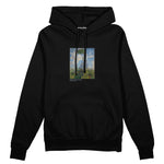 Woman with a Parasol Oversize Hoodie – Siyah