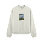 Woman with a Parasol Oversize Sweatshirt – Beyaz