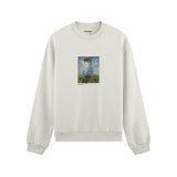 Woman with a Parasol Oversize Sweatshirt – Beyaz