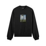 Woman with a Parasol Oversize Sweatshirt – Siyah