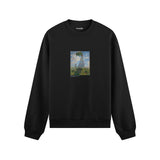 Woman with a Parasol Oversize Sweatshirt – Siyah