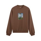 Woman with a Parasol Oversize Sweatshirt – Kahverengi