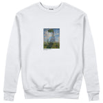 Woman with a Parasol Sweatshirt – Beyaz
