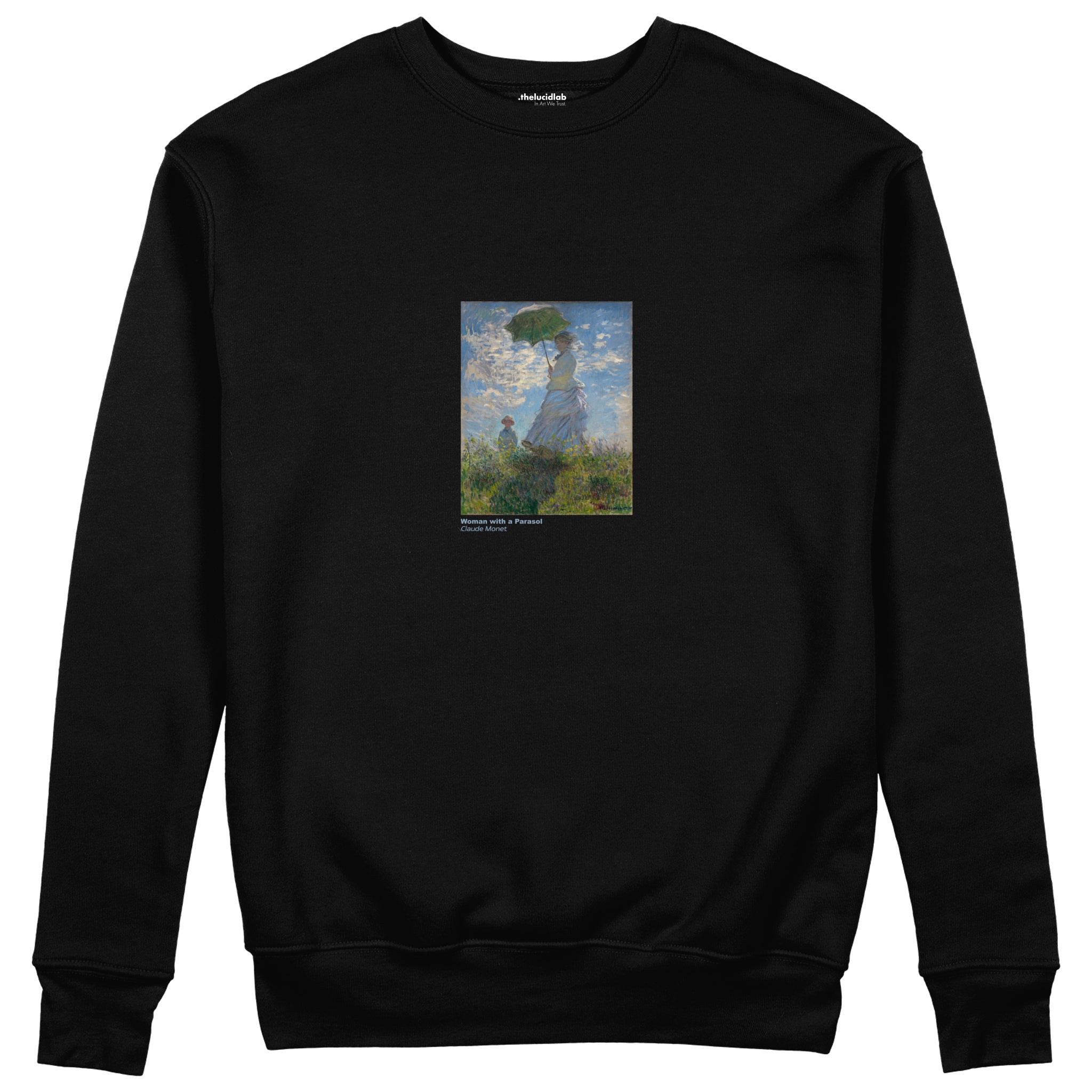 Woman with a Parasol Sweatshirt – Siyah