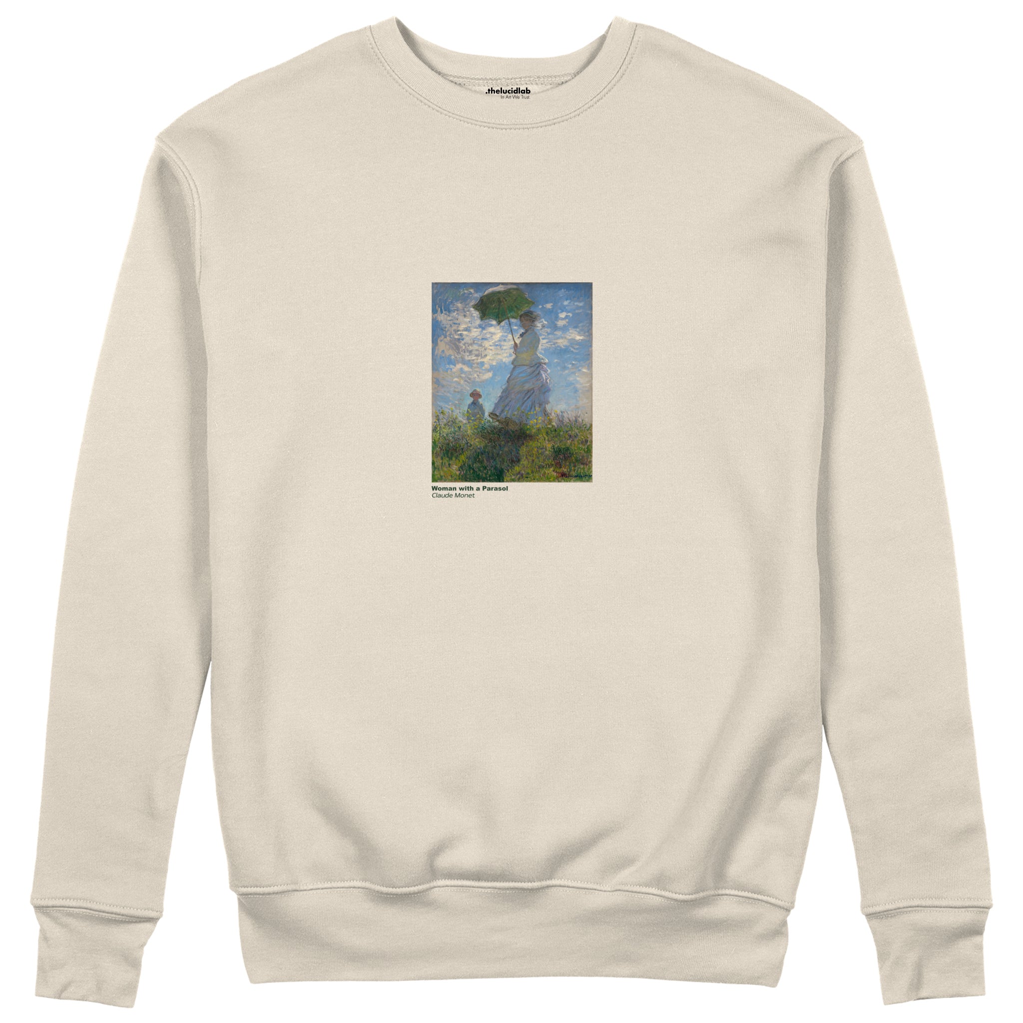 Woman with a Parasol Sweatshirt – Bej
