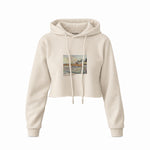 Orchard with Cypresses Crop Hoodie – Krem