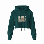Orchard with Cypresses Crop Hoodie – Koyu Yeşil