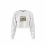 Orchard with Cypresses Crop Sweatshirt – Beyaz